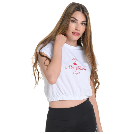 Target Γυναικεία αμάνικη μπλούζα Elastic Waist Single Jersey ''Cherry''